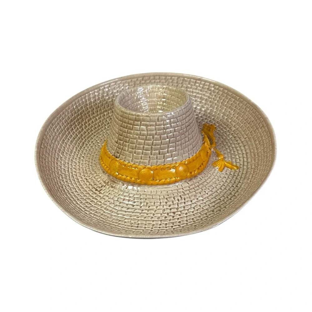 Vintage 1986 Whittier Pottery Chip & Dip Mexican Hat Bowl Handcrafted WPO 86